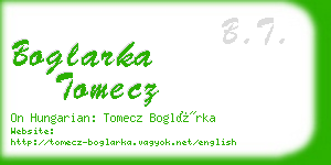 boglarka tomecz business card